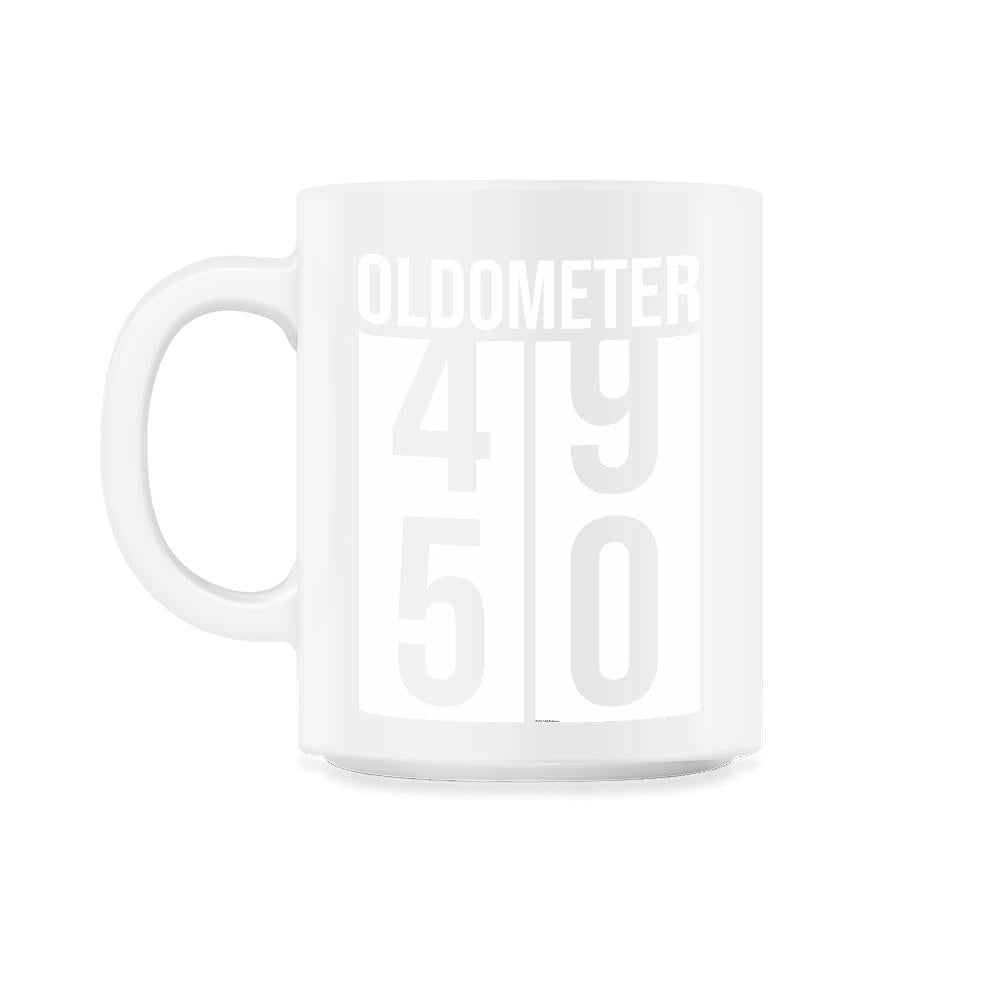Funny 50th Birthday Oldometer 50 Years Old Fifty Humor product - 11oz Mug - White