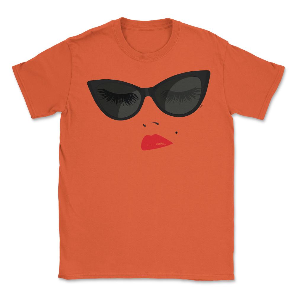Eyeglasses Lips & Lipstick T-Shirt  Unisex T-Shirt - Orange