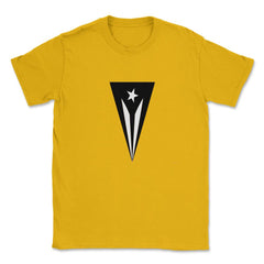Puerto Rico Black Flag Resiste Boricua by ASJ graphic Unisex T-Shirt - Gold