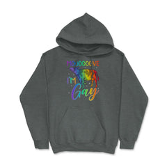 Mooooove I’m Gay Cow Gay Pride LGBTQ Rainbow Flag design Hoodie - Dark Grey Heather