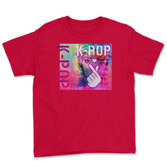 K-POP Lover for Korean music Fans graphic Youth Tee - Red