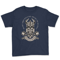 You don't always need a plan Viking Beard design graphic Youth Tee - Navy