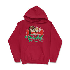 Pet Lovers Felíz Navidad Funny T-Shirt Tee Gift Hoodie - Red
