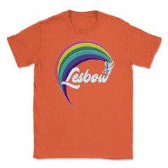 Lesbow Rainbow Unicorn Color Gay Pride Month t-shirt Shirt Tee Gift - Orange