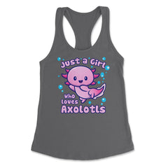 Just A Girl Who Loves Axolotls Funny Kawaii Axolotl Lover design - Dark Grey