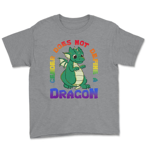 Gay Pride Kawaii Dragon Gender Equality Funny Gift product Youth Tee - Grey Heather