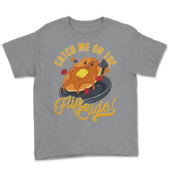 Catch Me On The Flip Side! Hilarious Happy Kawaii Pancake design - Grey Heather