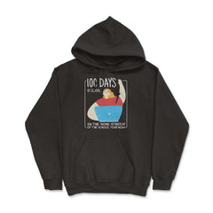 100 Days of School In The Home Stretch Of The School Year design - Hoodie - Black