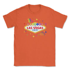 Married In Las Vegas 2021 Lesbian Pride graphic Unisex T-Shirt - Orange