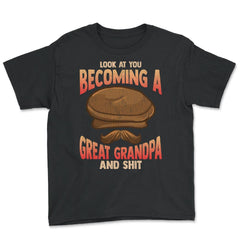 Becoming a Great Grandpa Youth Tee - Black