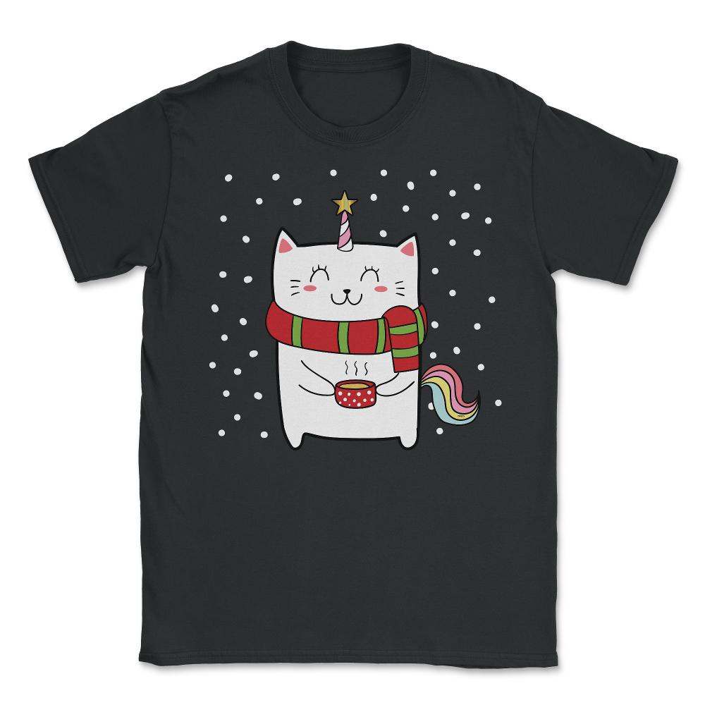 Christmas Caticorn design Novelty Gift products Tee - Unisex T-Shirt - Black