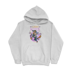 Anime Classy Witch Design graphic Hoodie - White