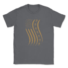 Cicada Line in Distressed US Flag for Cicada Reemergence design - Smoke Grey
