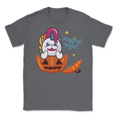 Magical Night! Halloween Unicorn Shirt Gifts Unisex T-Shirt - Smoke Grey