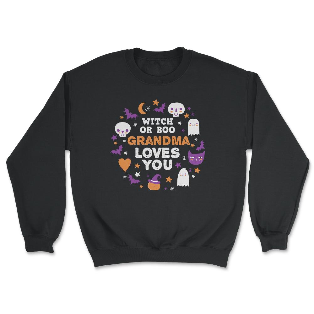 Witch or Boo Grandma Loves You Halloween Reveal product - Unisex Sweatshirt - Black