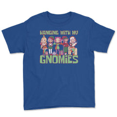Hanging With My Gnomies Cute Kawaii Anime Gnomes product Youth Tee - Royal Blue