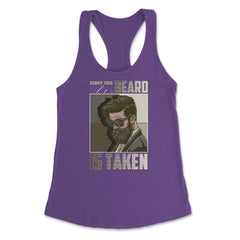 Sorry This Beard is Taken Funny Bearded Meme Grunge design Women's - Purple