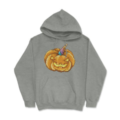 Jack O Unicorn Pumpkin Halloween T Shirt Gifts Hoodie - Grey Heather