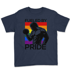Fueled by Pride Gay Pride Iron Guy2 Gift product Youth Tee - Navy