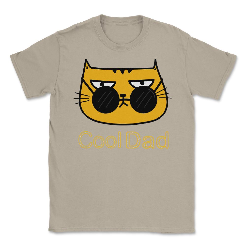 Cool Dad Hipster Cat Humor T-Shirt Tee Gift Unisex T-Shirt - Cream
