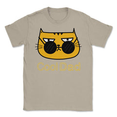 Cool Dad Hipster Cat Humor T-Shirt Tee Gift Unisex T-Shirt - Cream