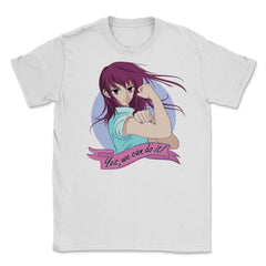 Yes we can do it! Anime Feminist Girl Unisex T-Shirt - White