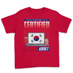 This Person Is A Certified K-Drama Addict Korean Drama Fan print - Red