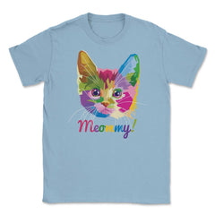 Meommy Kitten Unisex T-Shirt - Light Blue