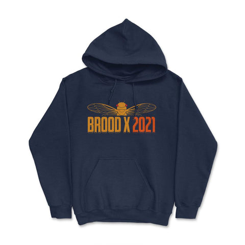 Cicada Brood X 2021 Reemergence Theme Minimalist product Hoodie - Navy