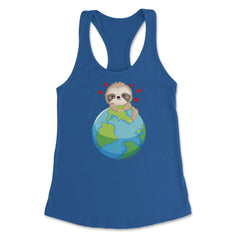 Love the Earth Sloth Earth Day Funny Cute Gift for Earth Day design - Royal