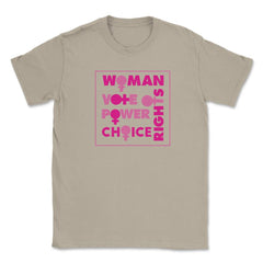 Woman-rights-motivational-phrase T-Shirt Feminist Shirt Top Tee Gift - Cream