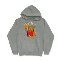 Fry Day Funny French Fries Foodie Fry Lovers Hilarious design Hoodie - Grey Heather