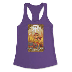 The Chariot Cat Arcana Tarot Card Mystical Wiccan product Women's - Purple
