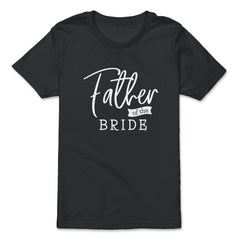 Father of the Bride Calligraphy Modern Style design product - Premium Youth Tee - Black