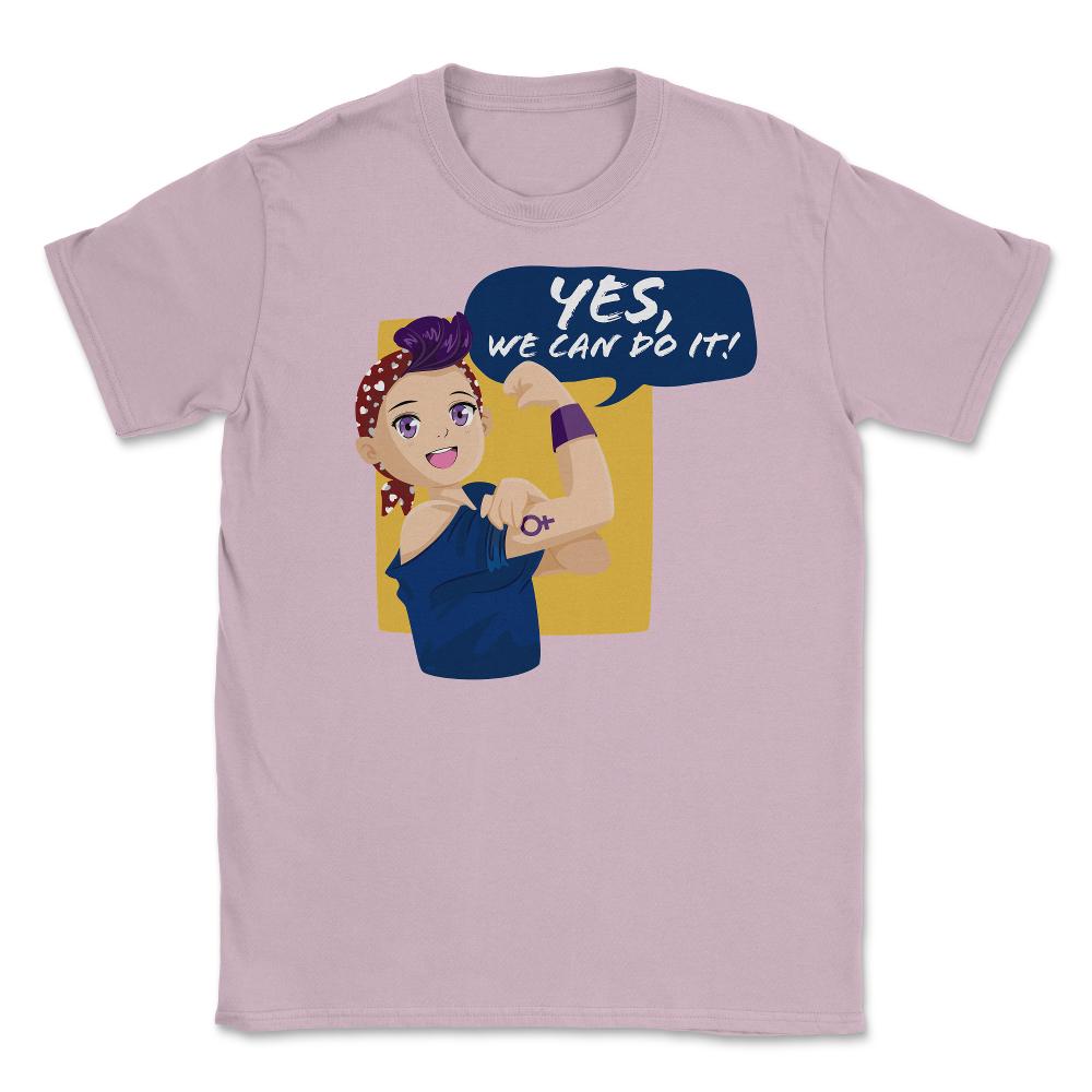 Yes, we can do it! Anime Teen Unisex T-Shirt - Light Pink