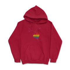 Rainbow Flag Kiss Gay Pride product Hoodie - Red