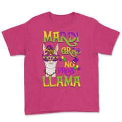Mardi Gras Llama Funny Carnival Gift design Youth Tee - Heliconia