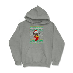 French Bulldog Ugly Christmas Sweater Funny Humor Hoodie - Grey Heather
