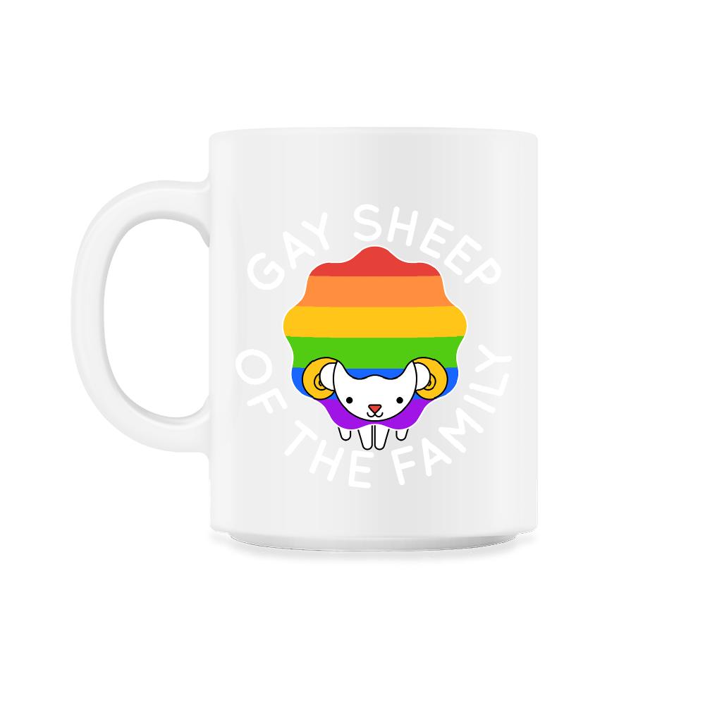 Gay Sheep Of The Family LGBTQ Rainbow Pride design - 11oz Mug - White