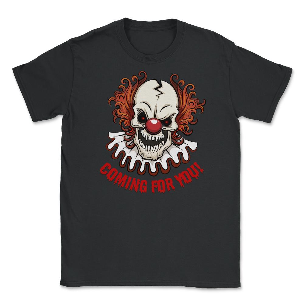 Scary Clown Creepy Halloween Shirt Gifts T Shirt T Unisex T-Shirt - Black