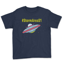 #stormarea51 Storm Area 51 Funny Alien UFO design by ASJ product - Navy
