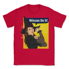 Rosie the Riveter Wiccan Do It! Feminist Witch Retro product Unisex - Red