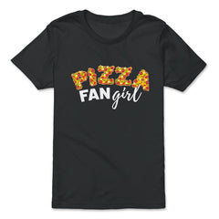 Pizza Fangirl Funny Pizza Lettering Humor Gift design - Premium Youth Tee - Black