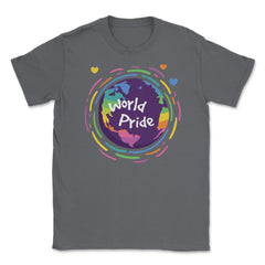 World Pride t-shirt Gay Pride Month Shirt Tee Gift Unisex T-Shirt - Smoke Grey