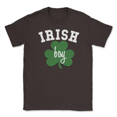 Irish Boy Saint Patricks Day Celebration Unisex T-Shirt - Brown
