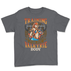 Training for My Valkyrie Body Vintage Style Design product Youth Tee - Smoke Grey