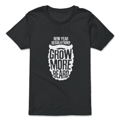 New Year Resolution? Grow More Beard Meme graphic - Premium Youth Tee - Black