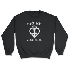 Peace, Love And Ginseng Funny Ginseng Meme Retro Vintage design - Unisex Sweatshirt - Black