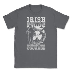 Irish Pride Firefighter St Patrick Unisex T-Shirt - Smoke Grey