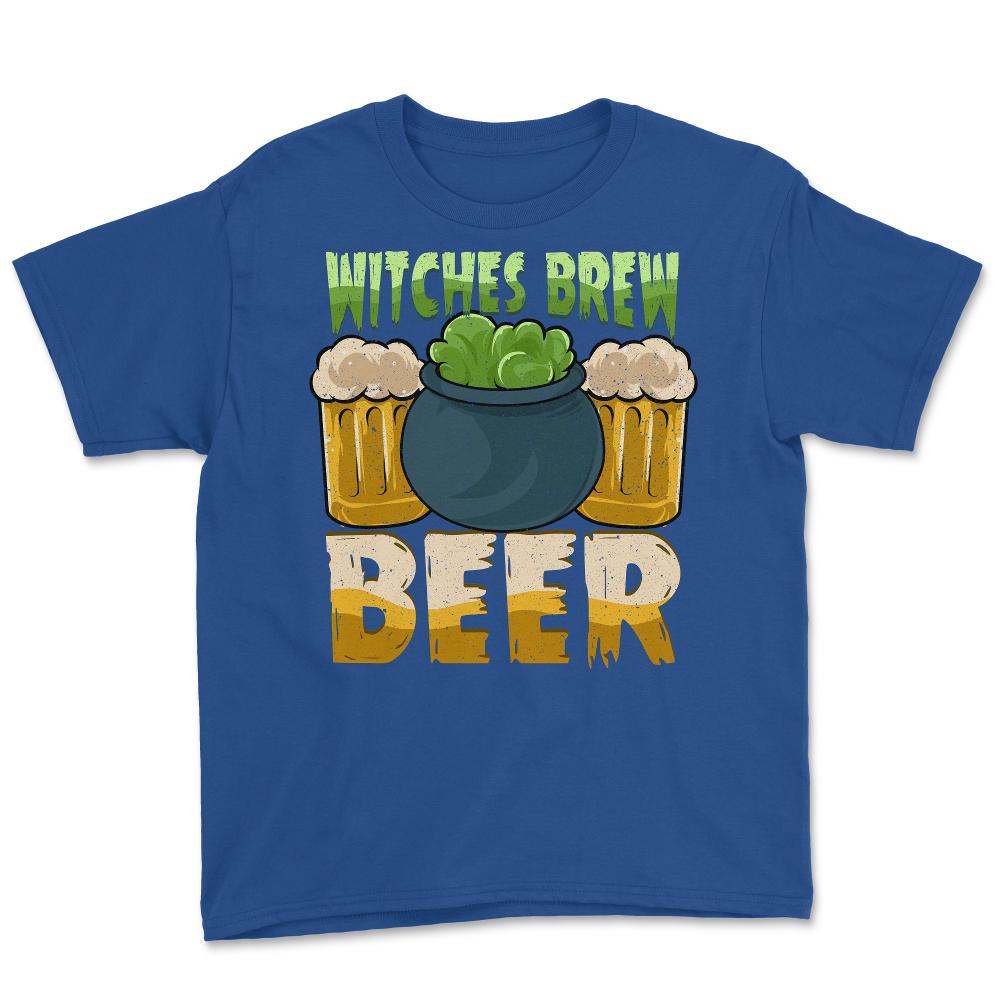 Halloween Witches Brew Beer Costume Design product Youth Tee - Royal Blue